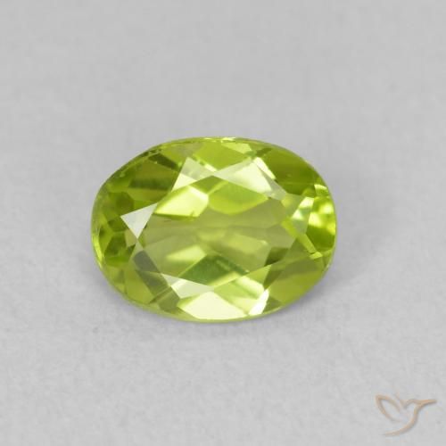 0.78ct Naturale Verde brillante Peridoto, Ovale, VVS-VS