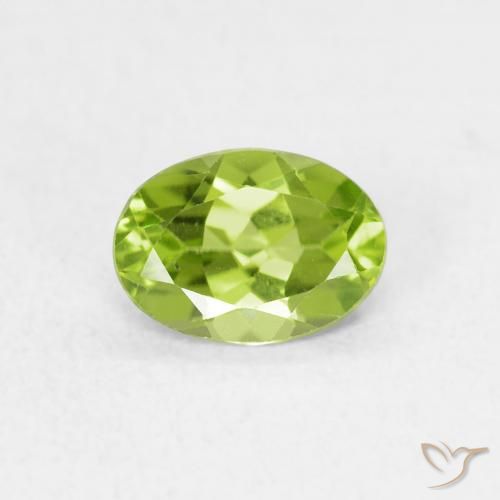 0.83ct Naturale Verde acceso Peridoto, Ovale, VVS-VS