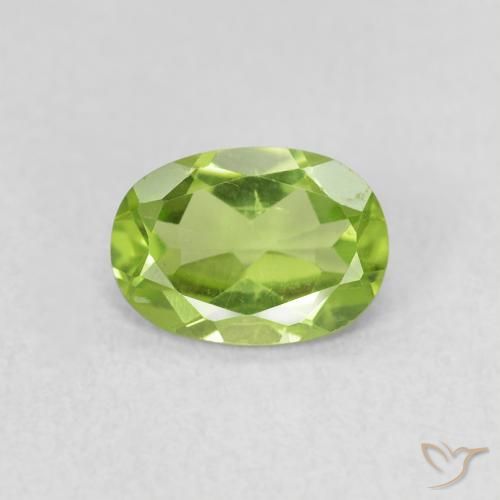 0.79ct Naturale Verde medio Peridoto, Ovale, VS