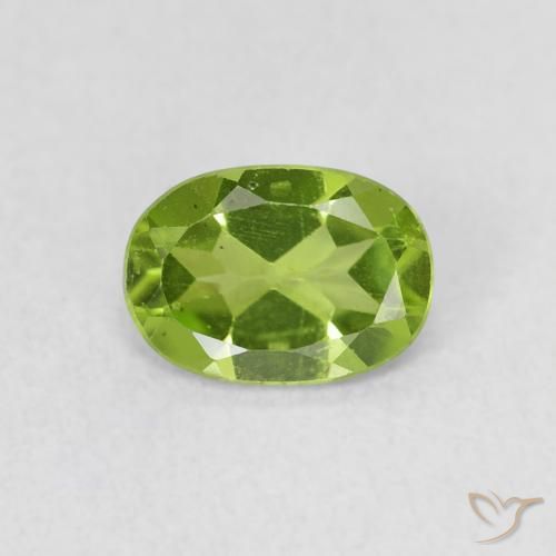 0.79ct Naturale Verde acceso Peridoto, Ovale, VS