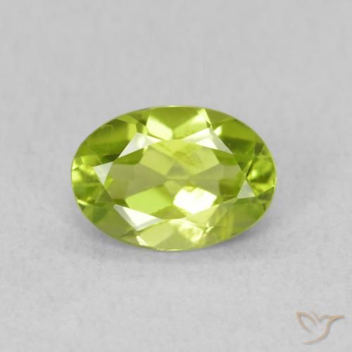 0.83ct Naturale Verde brillante Peridoto, Ovale, VS