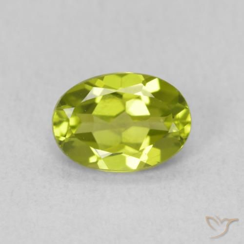 0.82ct Naturale Verde acceso Peridoto, Ovale, VS
