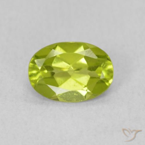 0.79ct Naturale Verde brillante Peridoto, Ovale, VS