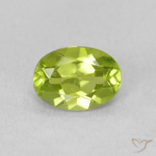0.83ct Naturale Verde brillante Peridoto, Ovale, VS