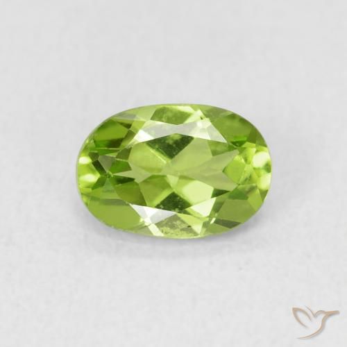 0.86ct Naturale Verde medio Peridoto, Ovale, VS