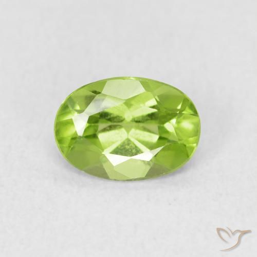 0.92ct Naturale Verde medio Peridoto, Ovale, VS