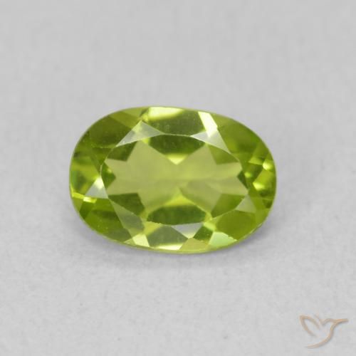 0.83ct Naturale Verde medio Peridoto, Ovale, VS