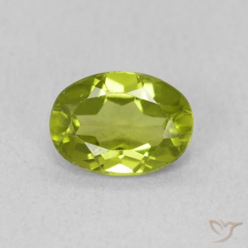 0.82ct Naturale Verde oliva Peridoto, Ovale, VS, Photo A