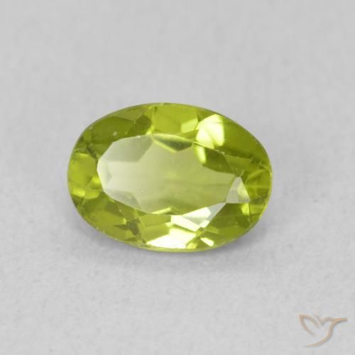 Peridoto Verde oliva naturale da 0.82 ct, Ovale, VS
