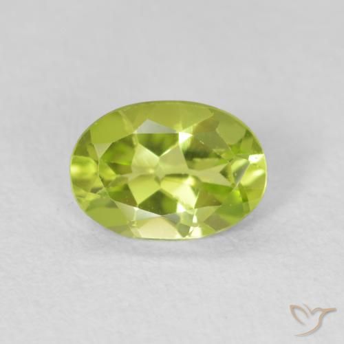 0.71ct Naturale Verde brillante Peridoto, Ovale, VS