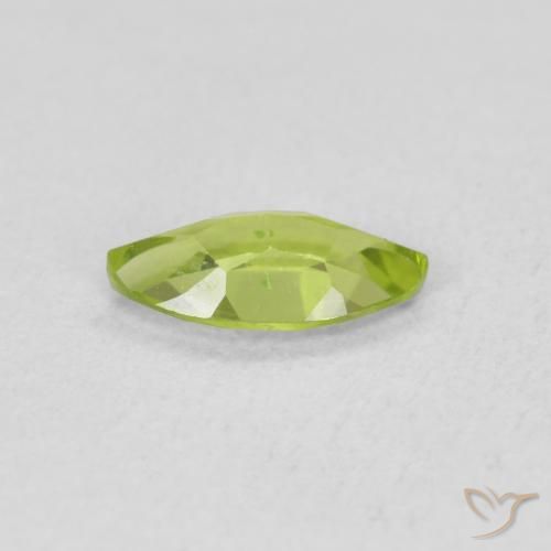 Peridoto Verde brillante naturale da 0.56 ct, Taglio marquise, VS
