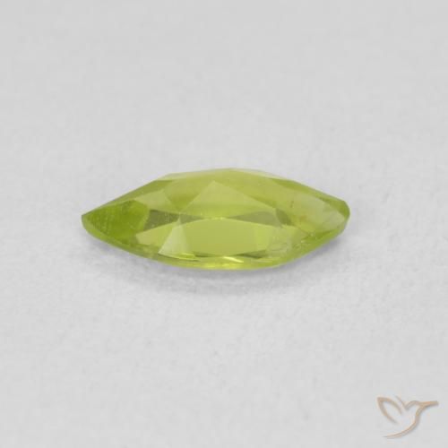 Peridoto Verde brillante naturale da 0.57 ct, Taglio marquise, VS