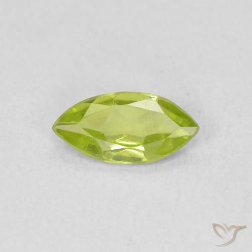 0.50ct Naturale Verde brillante Peridoto, Taglio marquise, VS