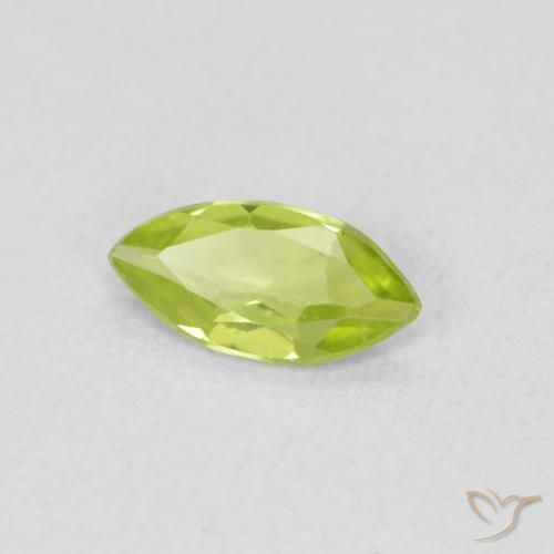 Peridoto Verde brillante naturale da 0.50 ct, Taglio marquise, VS