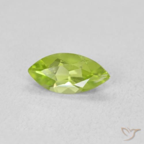 0.58ct Naturale Verde giallastro vivace Peridoto, Taglio marquise, VS