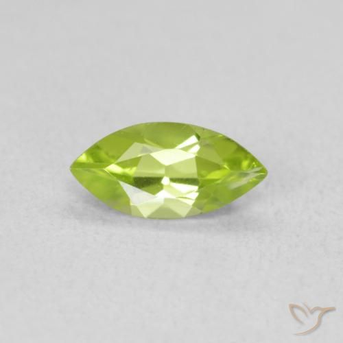 Peridoto Verde giallastro vivace naturale da 0.58 ct, Taglio marquise, VS