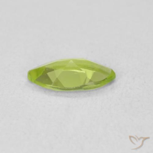 Peridoto Verde giallastro vivace naturale da 0.54 ct, Taglio marquise, VS