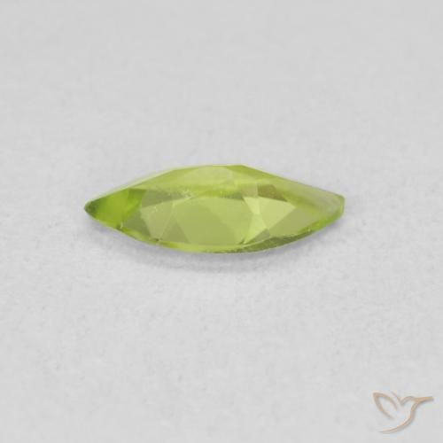Peridoto Verde medio naturale da 0.47 ct, Taglio marquise, VS