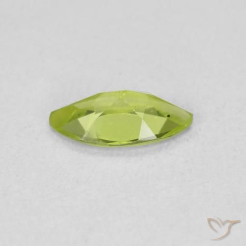 Peridoto Verde brillante naturale da 0.55 ct, Taglio marquise, VS