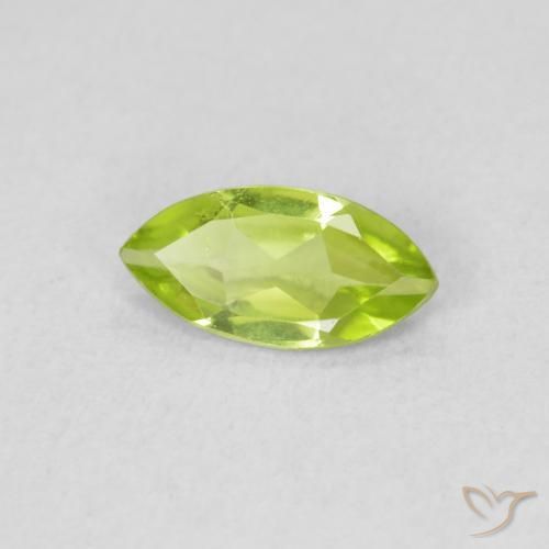 Peridoto Verde brillante naturale da 0.54 ct, Taglio marquise, VS
