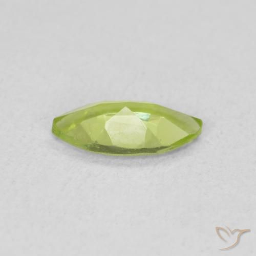 Peridoto Verde brillante naturale da 0.54 ct, Taglio marquise, VS