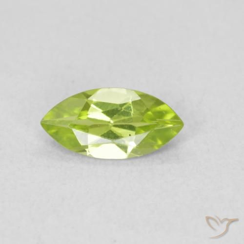 0.54ct Naturale Verde giallastro Peridoto, Taglio marquise, VS
