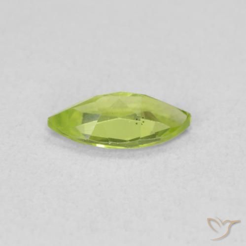 Peridoto Verde giallastro naturale da 0.54 ct, Taglio marquise, VS