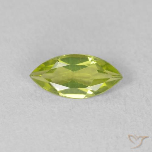0.50ct Naturale Verde brillante Peridoto, Taglio marquise, VVS-VS