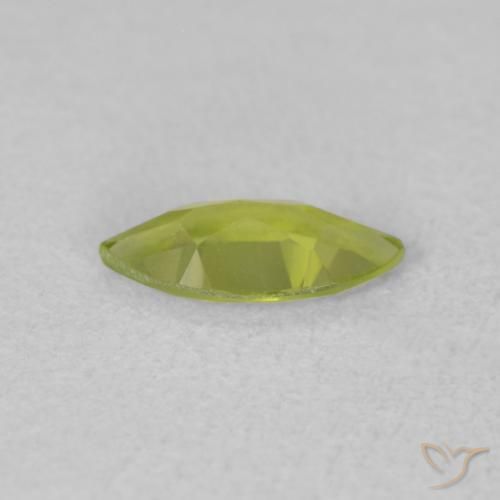Peridoto Verde brillante naturale da 0.50 ct, Taglio marquise, VVS-VS