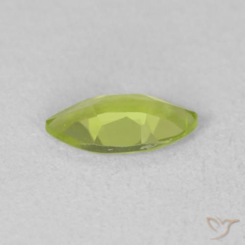 Peridoto Verde brillante naturale da 0.58 ct, Taglio marquise, VVS-VS