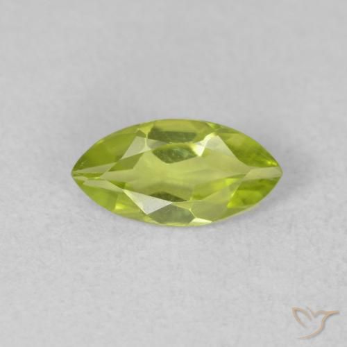 0.55ct Naturale Verde brillante Peridoto, Taglio marquise, VVS-VS