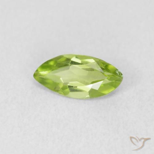Peridoto Verde brillante naturale da 0.58 ct, Taglio marquise, VS