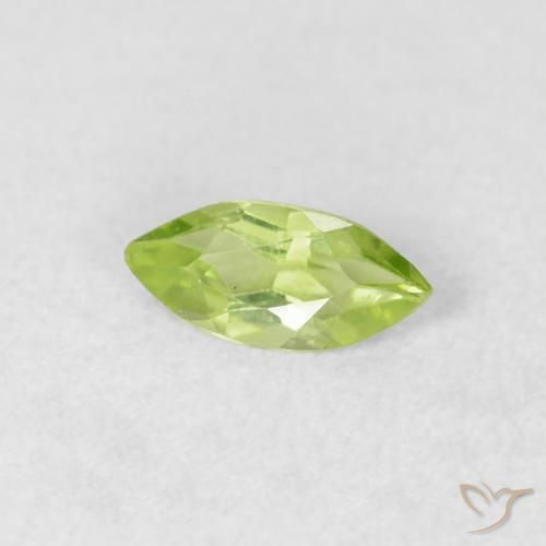 Peridoto Verde chiaro e vivace naturale da 0.40 ct, Taglio marquise, VS