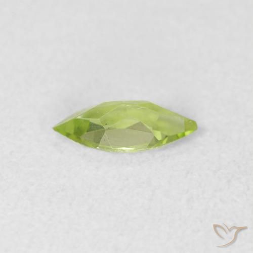 Peridoto Verde chiaro e vivace naturale da 0.40 ct, Taglio marquise, VS