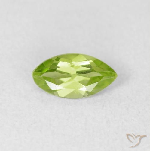 0.64ct Naturale Verde chiaro e vivace Peridoto, Taglio marquise, VS