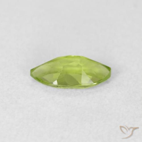 Peridoto Verde chiaro e vivace naturale da 0.65 ct, Taglio marquise, VS