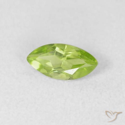 Peridoto Verde chiaro e vivace naturale da 0.60 ct, Taglio marquise, VS