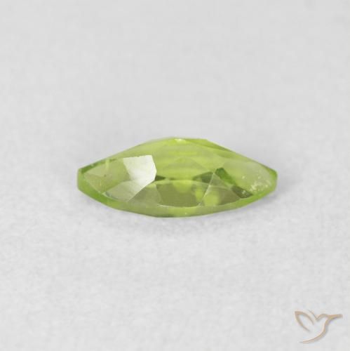 Peridoto Verde chiaro e vivace naturale da 0.60 ct, Taglio marquise, VS