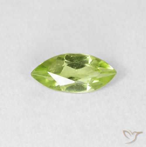 0.49ct Naturale Verde chiaro e vivace Peridoto, Taglio marquise, VS