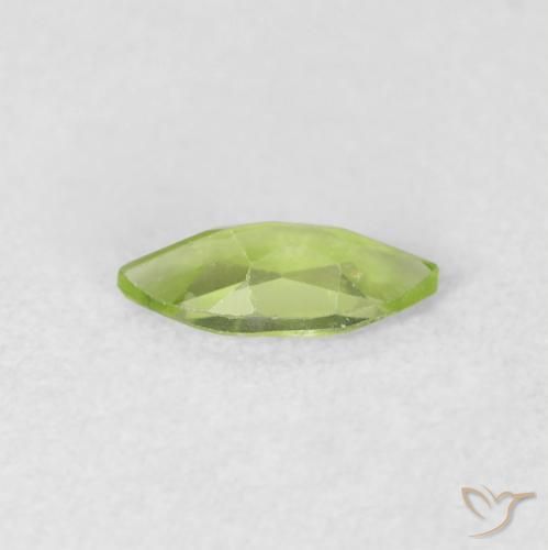 Peridoto Verde chiaro e vivace naturale da 0.49 ct, Taglio marquise, VS
