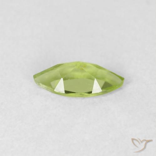 Peridoto Verde chiaro naturale da 0.57 ct, Taglio marquise, VS