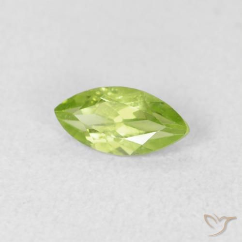 Peridoto Verde brillante naturale da 0.51 ct, Taglio marquise, VS