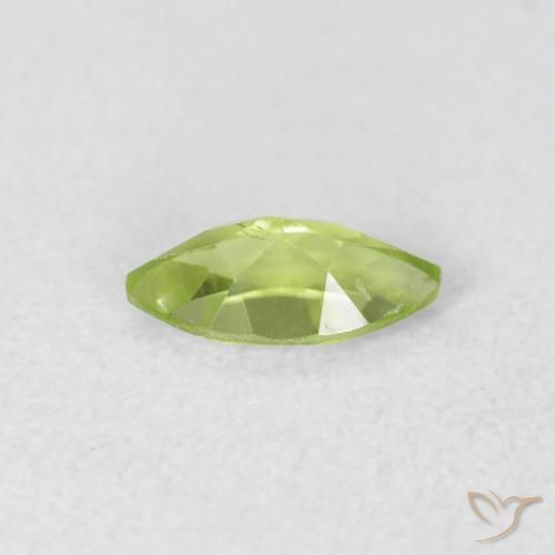 Peridoto Verde brillante naturale da 0.51 ct, Taglio marquise, VS