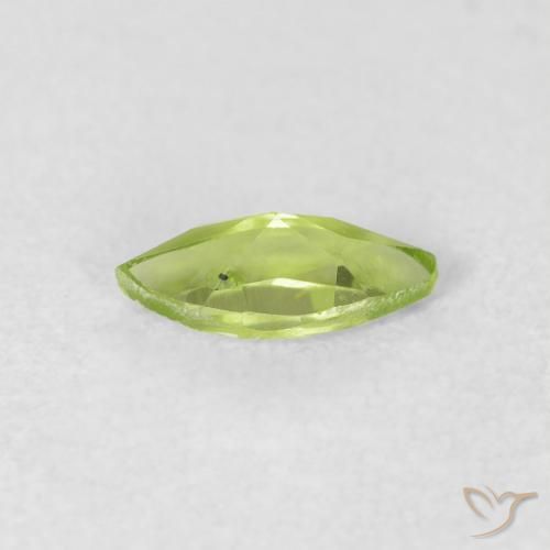 Peridoto Verde brillante naturale da 0.54 ct, Taglio marquise, VS