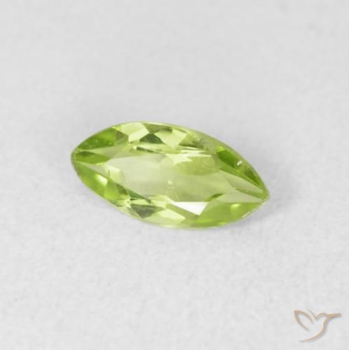 Peridoto Verde chiaro e vivace naturale da 0.58 ct, Taglio marquise, VS
