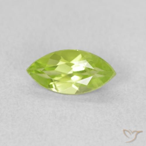 0.62ct Naturale Verde medio Peridoto, Taglio marquise, VS