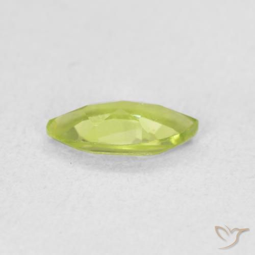 Peridoto Verde giallastro naturale da 0.56 ct, Taglio marquise, VS