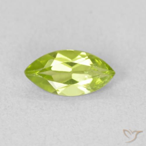 0.58ct Naturale Verde giallastro Peridoto, Taglio marquise, VS
