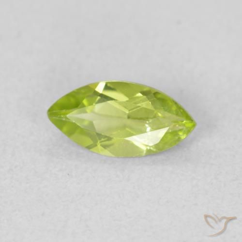 Peridoto Verde giallastro naturale da 0.58 ct, Taglio marquise, VS