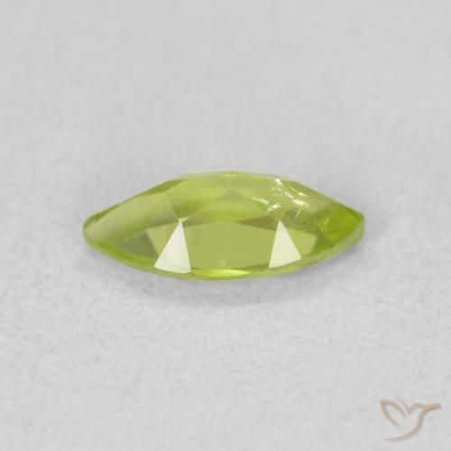 Peridoto Verde giallastro naturale da 0.58 ct, Taglio marquise, VS